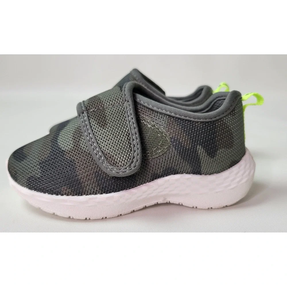 Carters Lorena Toddler Boys Camo‎ Mesh Sneakers Gray Green Size 7M CF21M08H